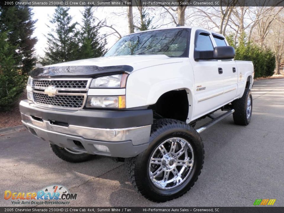 2005 Chevrolet Silverado 2500HD LS Crew Cab 4x4 Summit White / Tan Photo #29