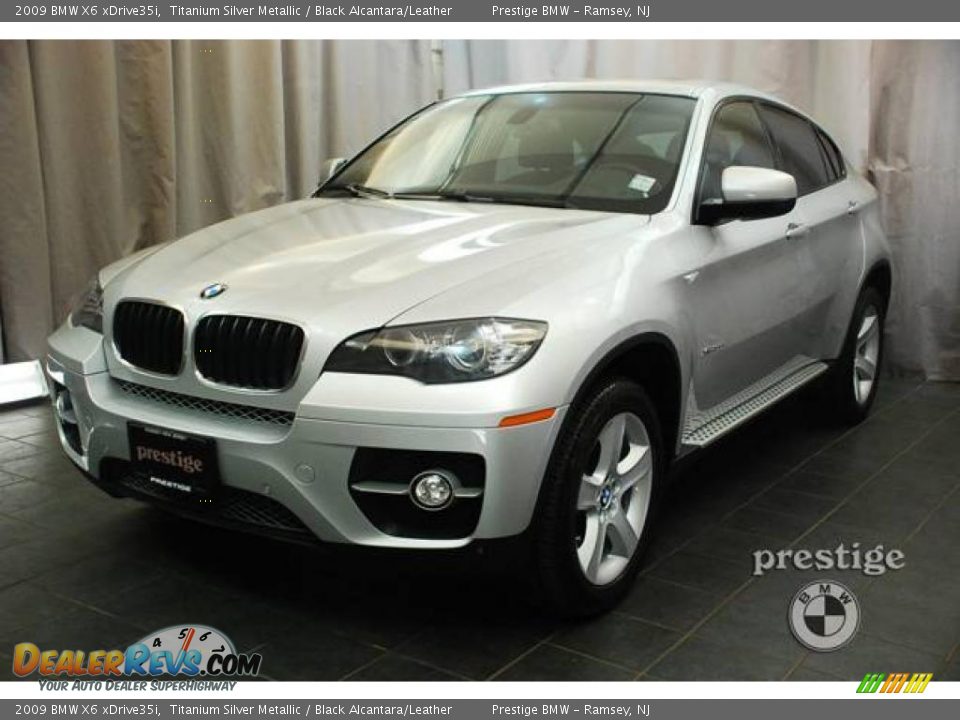2009 BMW X6 xDrive35i Titanium Silver Metallic / Black Alcantara/Leather Photo #1