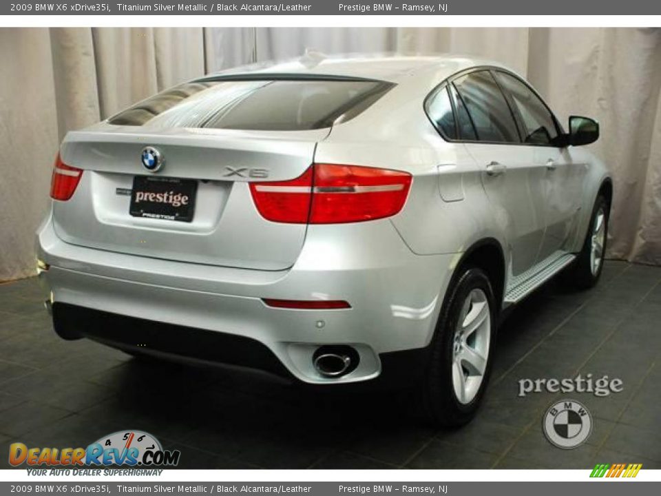 2009 BMW X6 xDrive35i Titanium Silver Metallic / Black Alcantara/Leather Photo #4