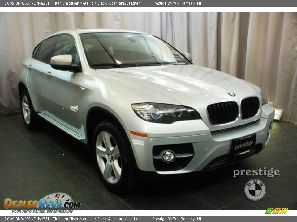 2009 BMW X6 xDrive35i Titanium Silver Metallic / Black Alcantara/Leather Photo #6