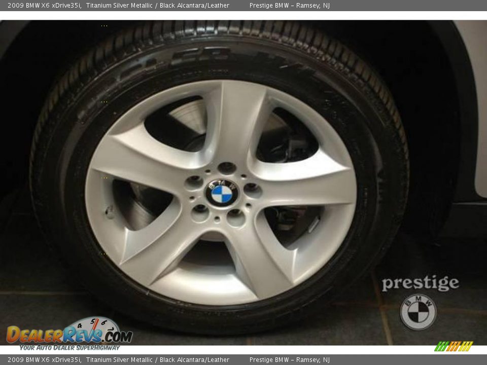 2009 BMW X6 xDrive35i Titanium Silver Metallic / Black Alcantara/Leather Photo #9