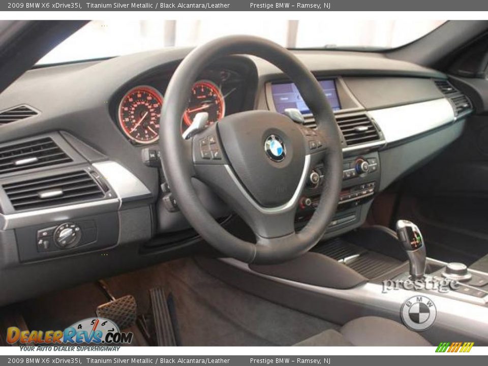 2009 BMW X6 xDrive35i Titanium Silver Metallic / Black Alcantara/Leather Photo #12