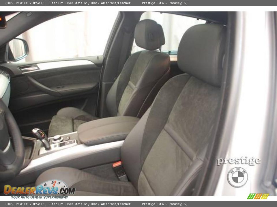 2009 BMW X6 xDrive35i Titanium Silver Metallic / Black Alcantara/Leather Photo #13