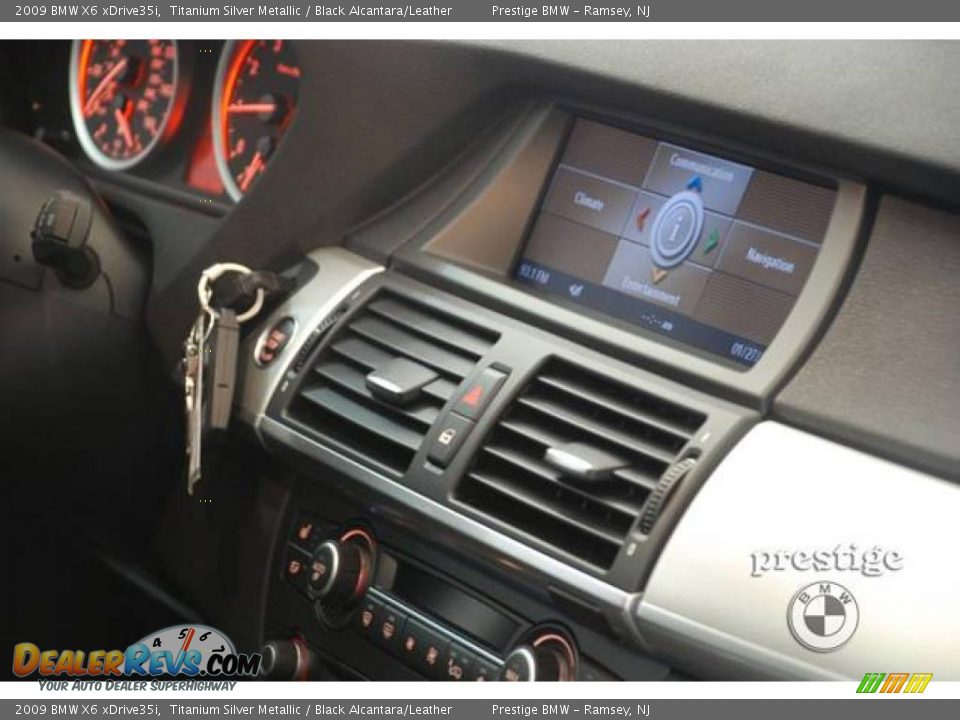 2009 BMW X6 xDrive35i Titanium Silver Metallic / Black Alcantara/Leather Photo #14
