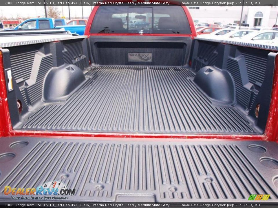 2008 Dodge Ram 3500 SLT Quad Cab 4x4 Dually Inferno Red Crystal Pearl / Medium Slate Gray Photo #5