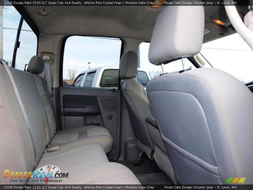 2008 Dodge Ram 3500 SLT Quad Cab 4x4 Dually Inferno Red Crystal Pearl / Medium Slate Gray Photo #9