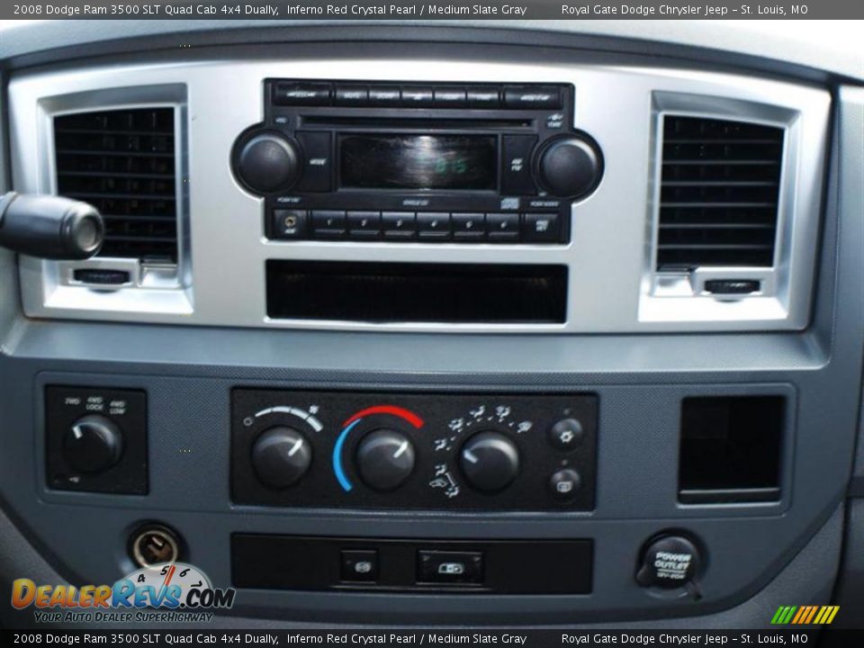 2008 Dodge Ram 3500 SLT Quad Cab 4x4 Dually Inferno Red Crystal Pearl / Medium Slate Gray Photo #12
