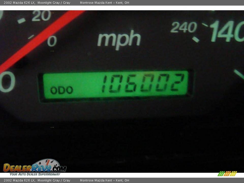 2002 Mazda 626 LX Moonlight Gray / Gray Photo #23