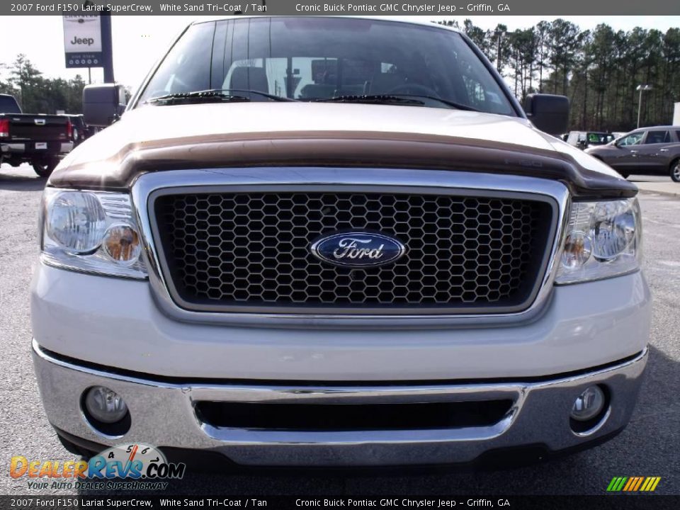 2007 Ford F150 Lariat SuperCrew White Sand Tri-Coat / Tan Photo #3