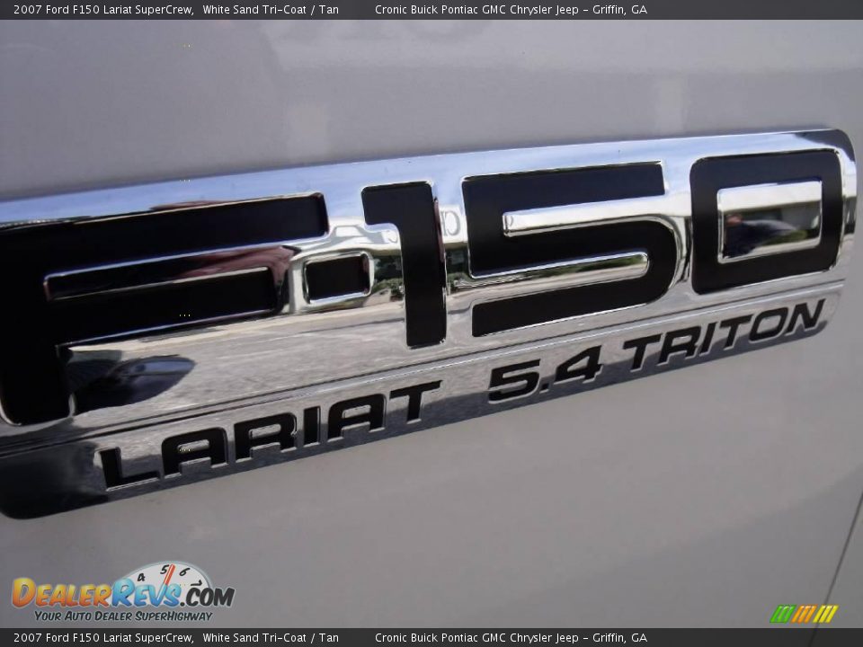 2007 Ford F150 Lariat SuperCrew White Sand Tri-Coat / Tan Photo #10