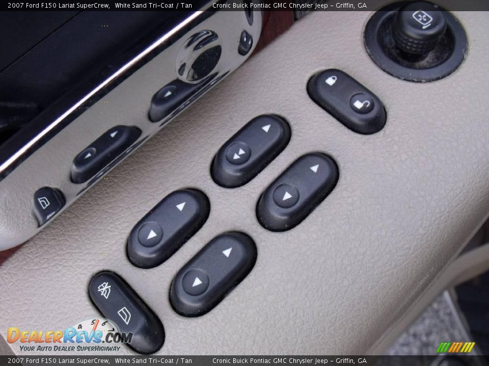 2007 Ford F150 Lariat SuperCrew White Sand Tri-Coat / Tan Photo #13