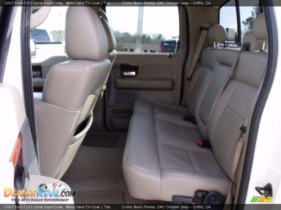 2007 Ford F150 Lariat SuperCrew White Sand Tri-Coat / Tan Photo #14