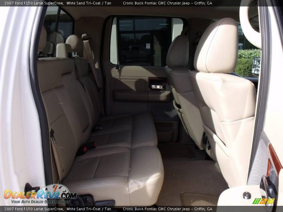 2007 Ford F150 Lariat SuperCrew White Sand Tri-Coat / Tan Photo #15