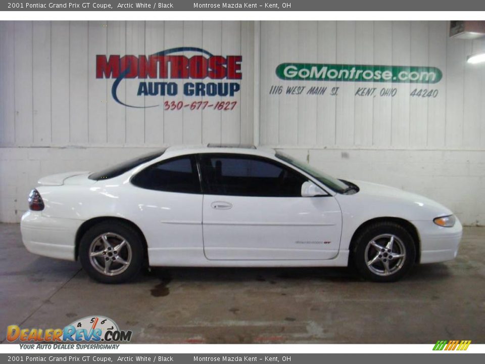 2001 Pontiac Grand Prix GT Coupe Arctic White / Black Photo #2