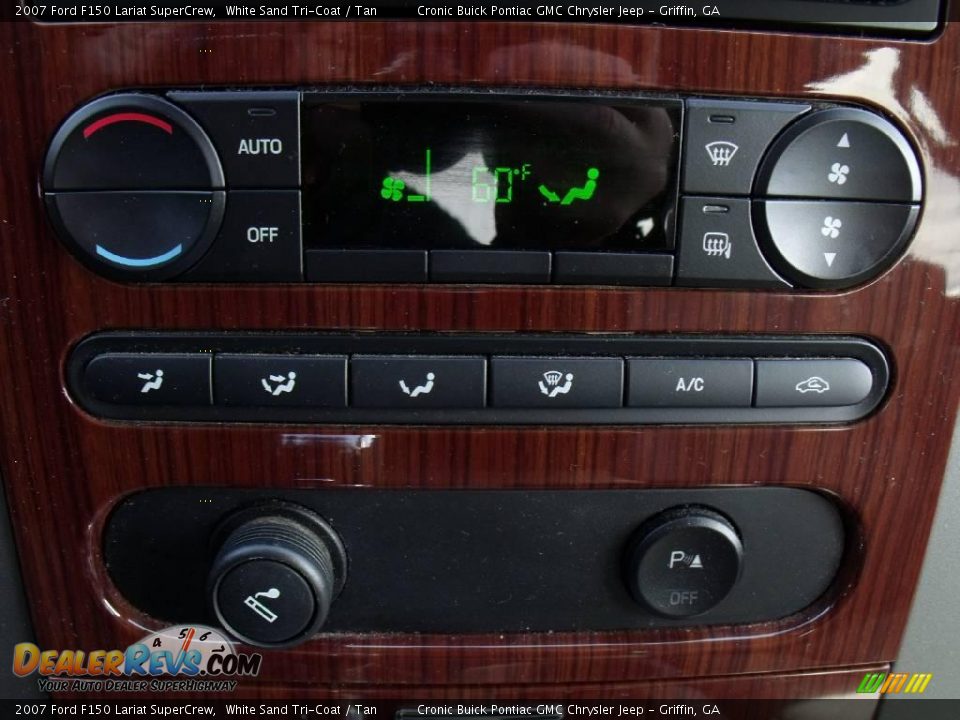 2007 Ford F150 Lariat SuperCrew White Sand Tri-Coat / Tan Photo #25