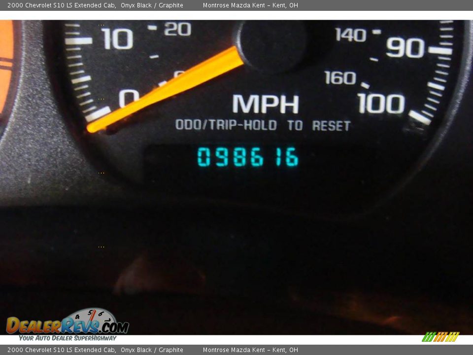 2000 Chevrolet S10 LS Extended Cab Onyx Black / Graphite Photo #15