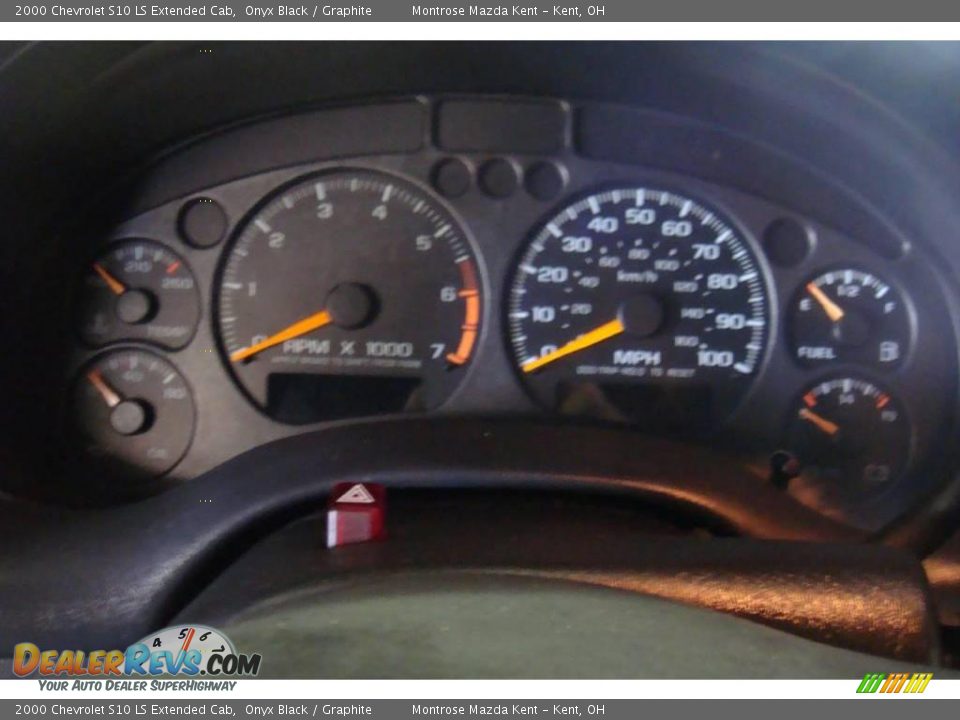 2000 Chevrolet S10 LS Extended Cab Onyx Black / Graphite Photo #16