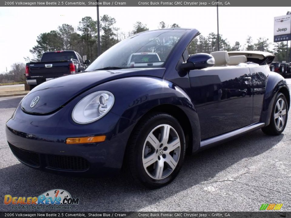 2006 Volkswagen New Beetle 2.5 Convertible Shadow Blue / Cream Photo #4
