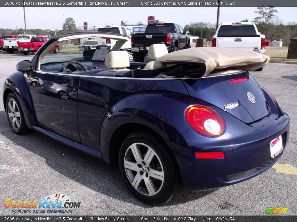 2006 Volkswagen New Beetle 2.5 Convertible Shadow Blue / Cream Photo #6