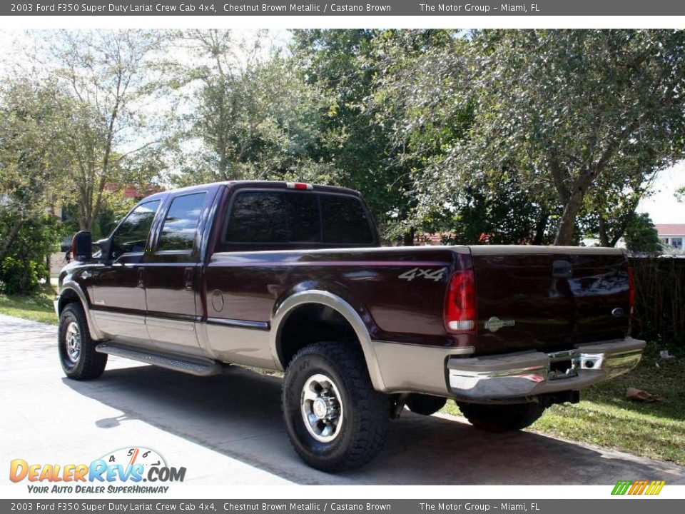 2003 Ford F350 Super Duty Lariat Crew Cab 4x4 Chestnut Brown Metallic / Castano Brown Photo #7