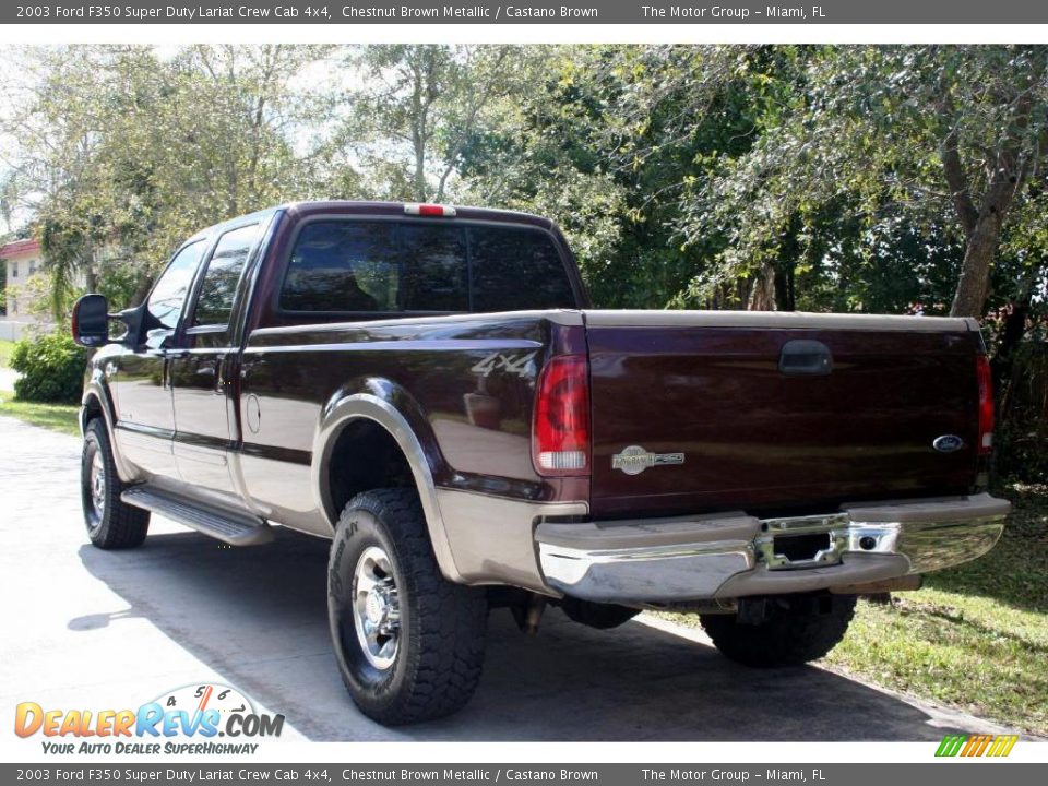 2003 Ford F350 Super Duty Lariat Crew Cab 4x4 Chestnut Brown Metallic / Castano Brown Photo #8