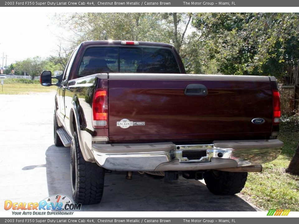2003 Ford F350 Super Duty Lariat Crew Cab 4x4 Chestnut Brown Metallic / Castano Brown Photo #9