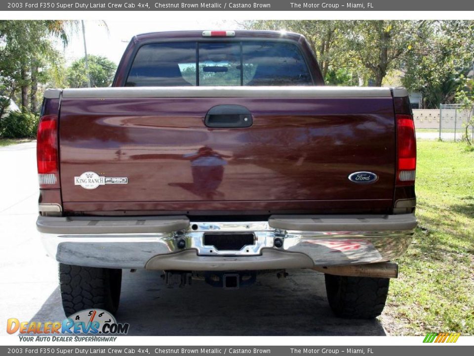 2003 Ford F350 Super Duty Lariat Crew Cab 4x4 Chestnut Brown Metallic / Castano Brown Photo #10