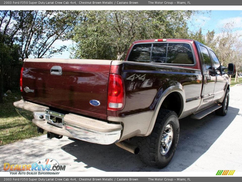 2003 Ford F350 Super Duty Lariat Crew Cab 4x4 Chestnut Brown Metallic / Castano Brown Photo #11