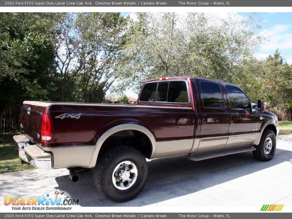 2003 Ford F350 Super Duty Lariat Crew Cab 4x4 Chestnut Brown Metallic / Castano Brown Photo #12