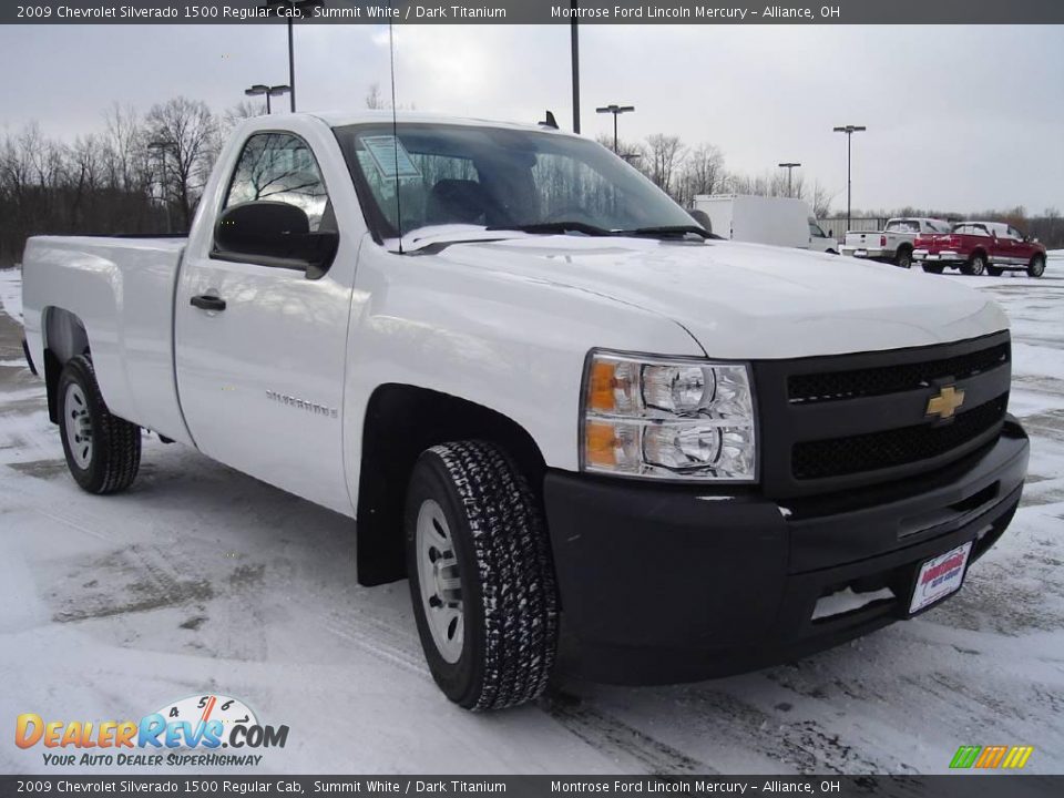 2009 Chevrolet Silverado 1500 Regular Cab Summit White / Dark Titanium Photo #7