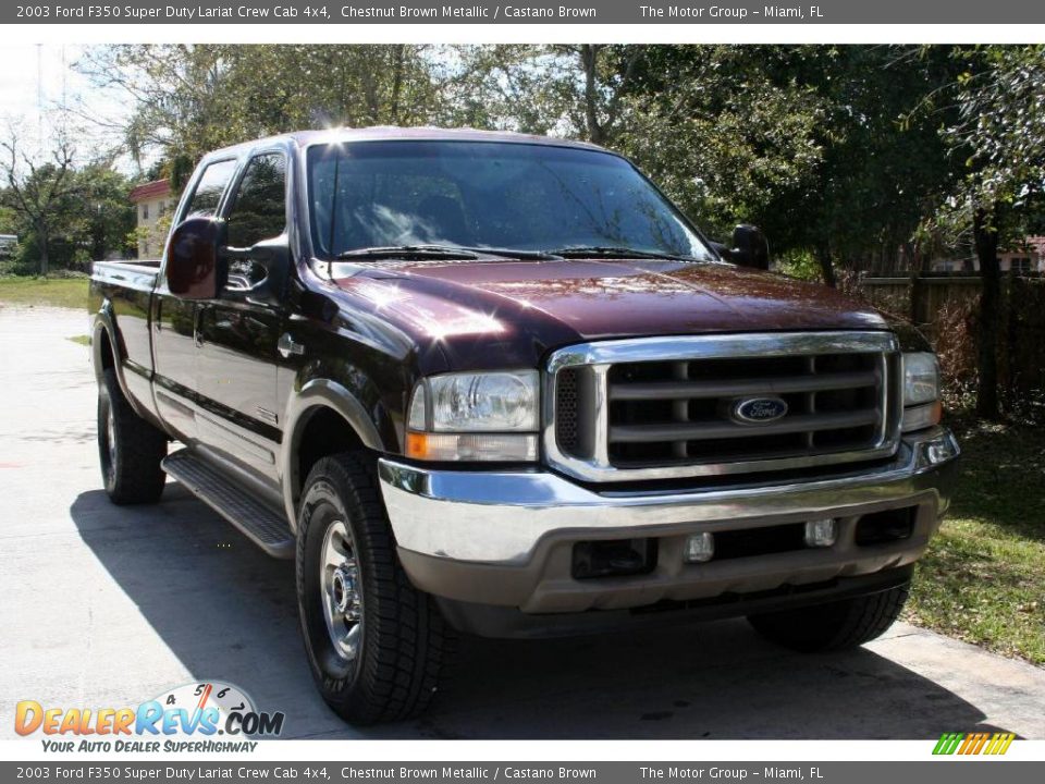 2003 Ford F350 Super Duty Lariat Crew Cab 4x4 Chestnut Brown Metallic / Castano Brown Photo #18