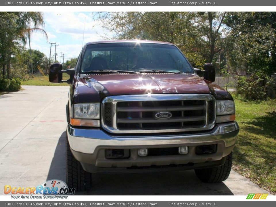 2003 Ford F350 Super Duty Lariat Crew Cab 4x4 Chestnut Brown Metallic / Castano Brown Photo #19