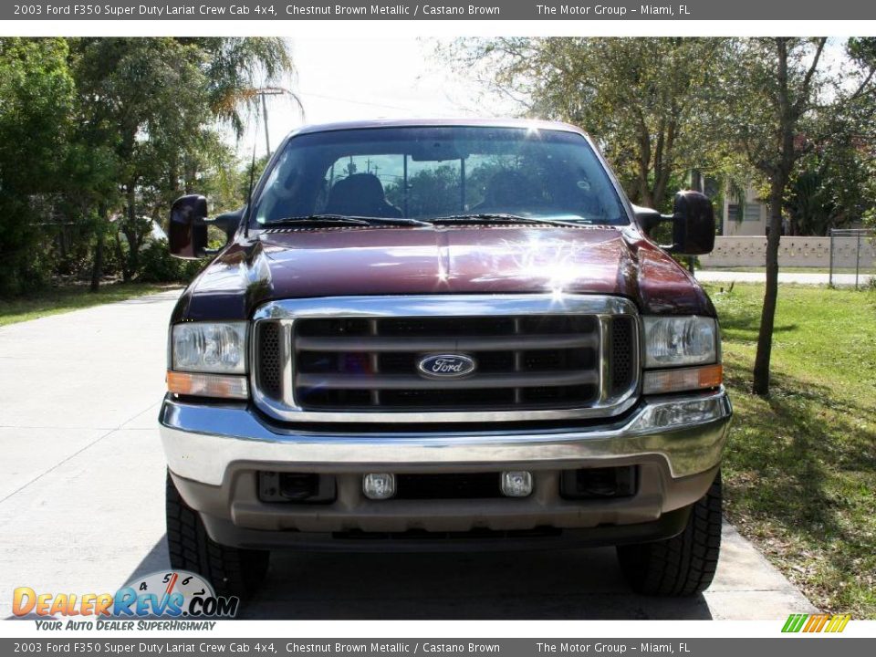 2003 Ford F350 Super Duty Lariat Crew Cab 4x4 Chestnut Brown Metallic / Castano Brown Photo #20