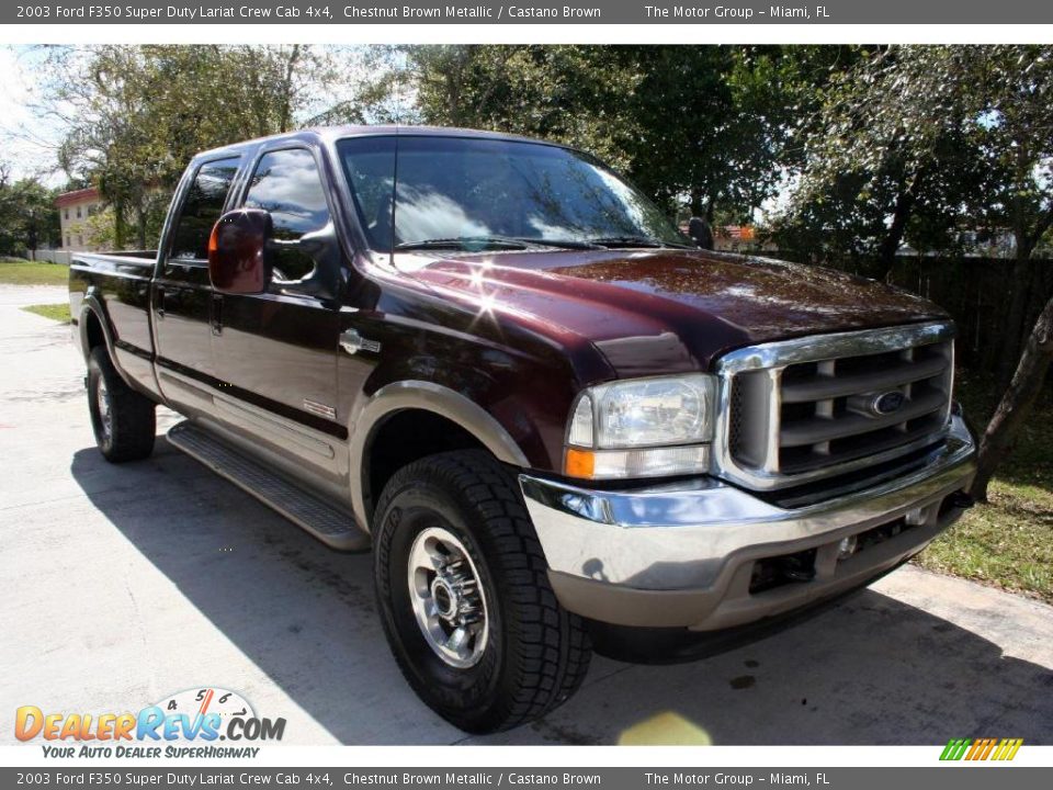 2003 Ford F350 Super Duty Lariat Crew Cab 4x4 Chestnut Brown Metallic / Castano Brown Photo #21
