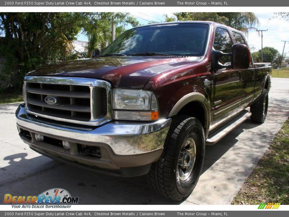 2003 Ford F350 Super Duty Lariat Crew Cab 4x4 Chestnut Brown Metallic / Castano Brown Photo #22