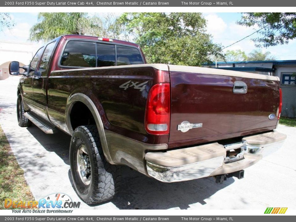 2003 Ford F350 Super Duty Lariat Crew Cab 4x4 Chestnut Brown Metallic / Castano Brown Photo #23