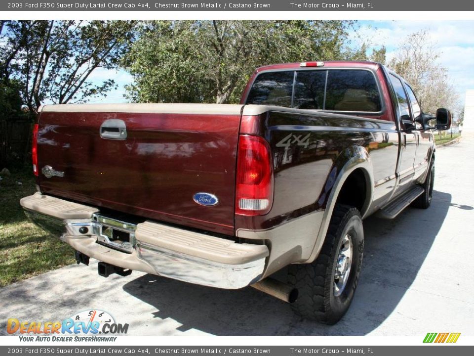 2003 Ford F350 Super Duty Lariat Crew Cab 4x4 Chestnut Brown Metallic / Castano Brown Photo #24