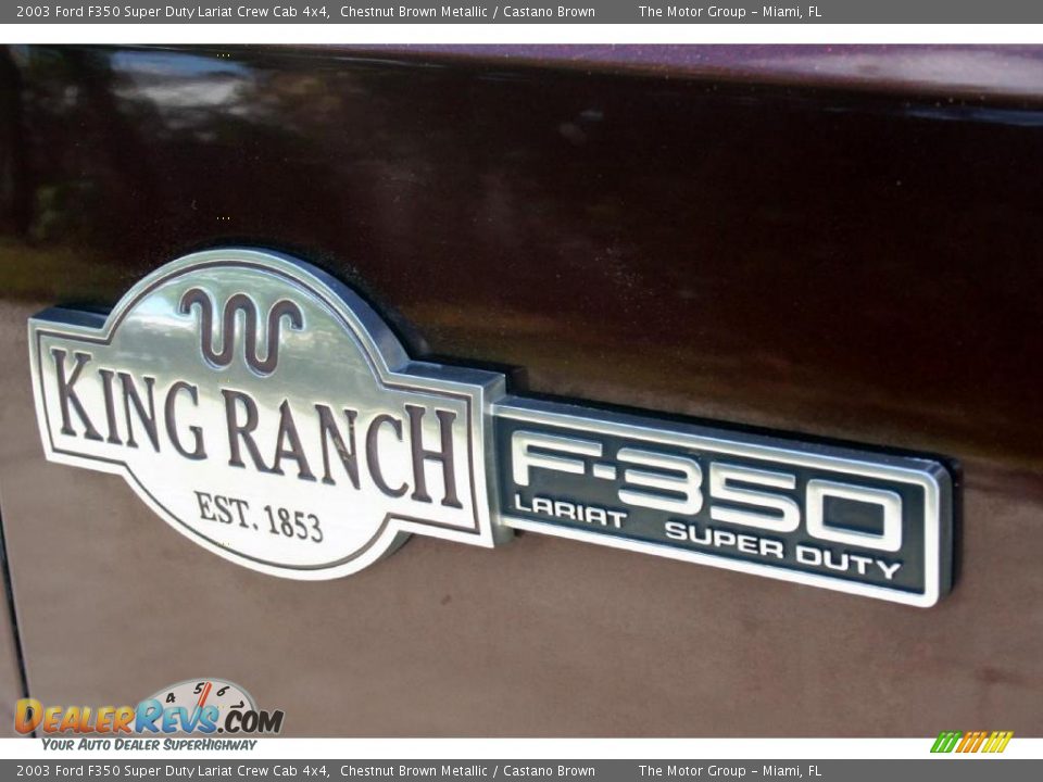 2003 Ford F350 Super Duty Lariat Crew Cab 4x4 Chestnut Brown Metallic / Castano Brown Photo #29