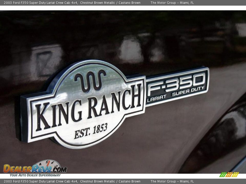 2003 Ford F350 Super Duty Lariat Crew Cab 4x4 Chestnut Brown Metallic / Castano Brown Photo #30