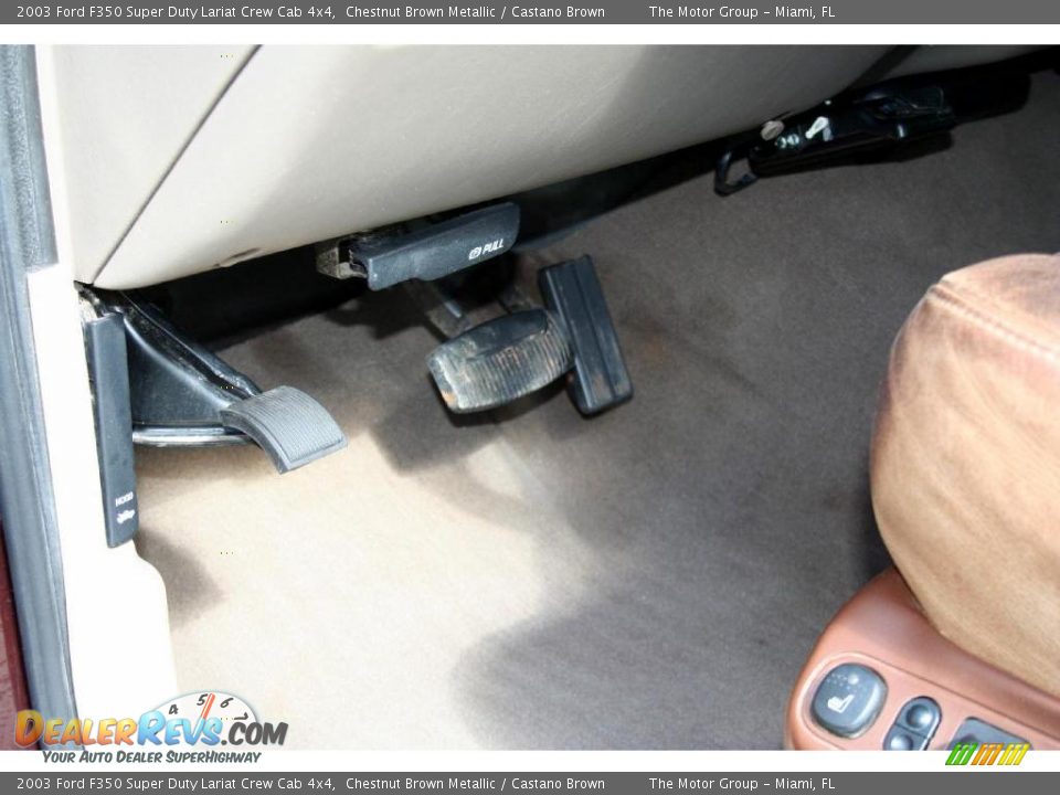 2003 Ford F350 Super Duty Lariat Crew Cab 4x4 Chestnut Brown Metallic / Castano Brown Photo #35