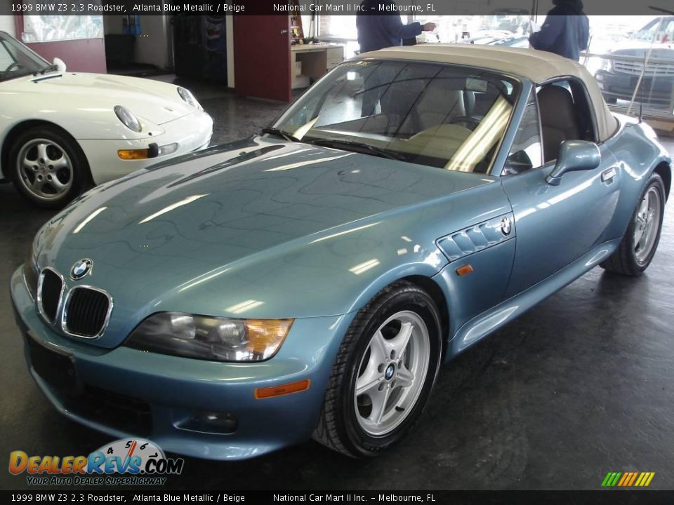 1999 BMW Z3 2.3 Roadster Atlanta Blue Metallic / Beige Photo #1