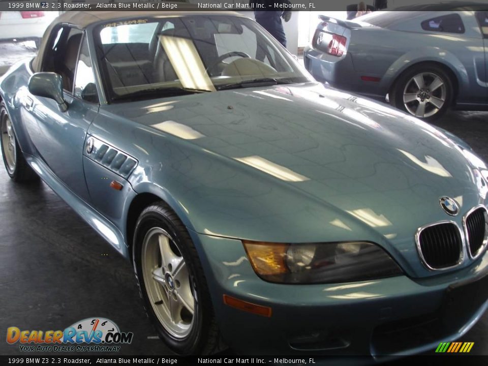 1999 BMW Z3 2.3 Roadster Atlanta Blue Metallic / Beige Photo #2