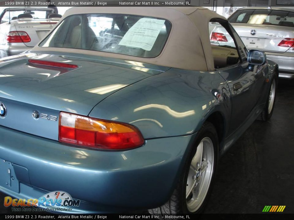 1999 BMW Z3 2.3 Roadster Atlanta Blue Metallic / Beige Photo #3