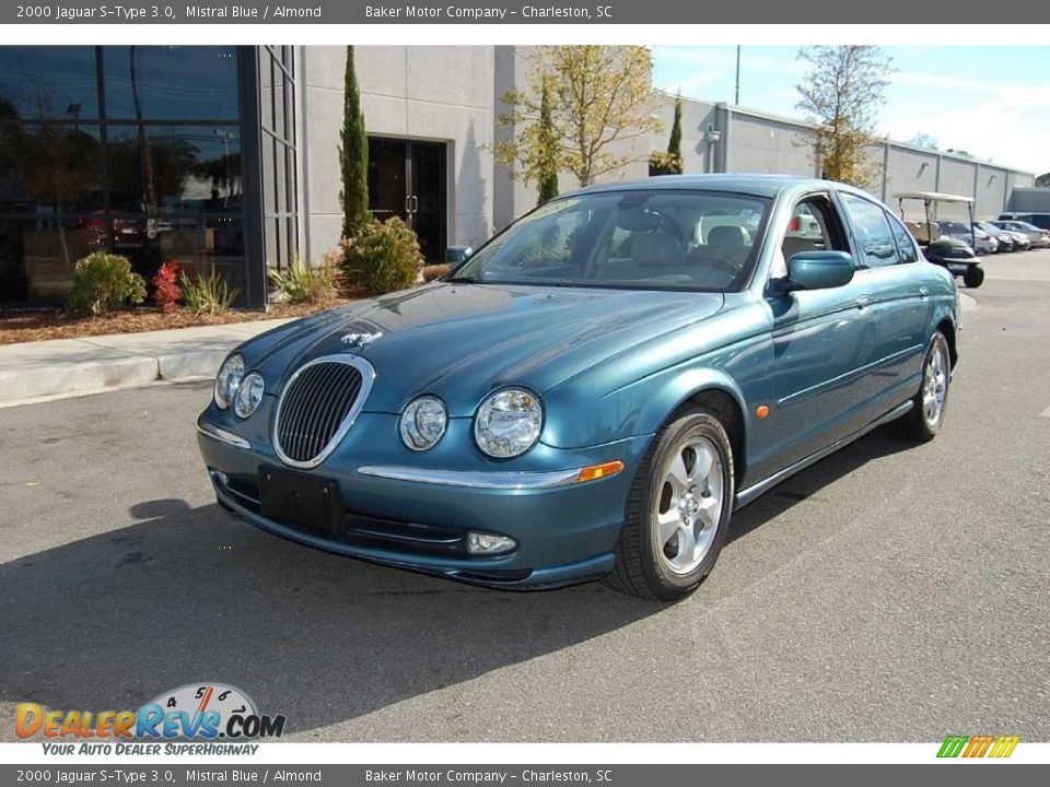2000 Jaguar S-Type 3.0 Mistral Blue / Almond Photo #13