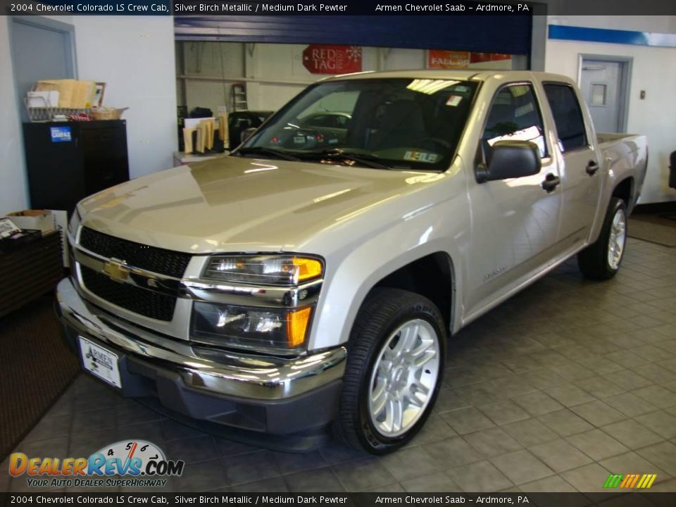 2004 Chevrolet Colorado LS Crew Cab Silver Birch Metallic / Medium Dark Pewter Photo #1