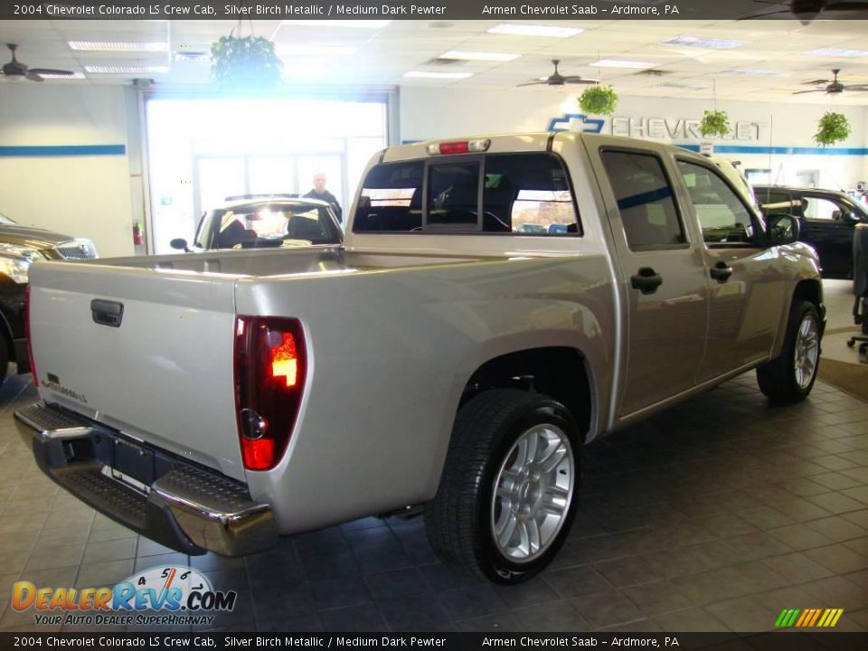 2004 Chevrolet Colorado LS Crew Cab Silver Birch Metallic / Medium Dark Pewter Photo #4