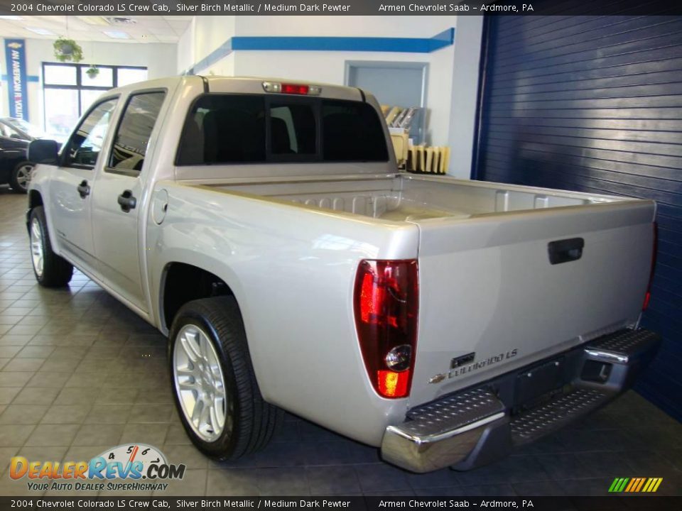 2004 Chevrolet Colorado LS Crew Cab Silver Birch Metallic / Medium Dark Pewter Photo #6
