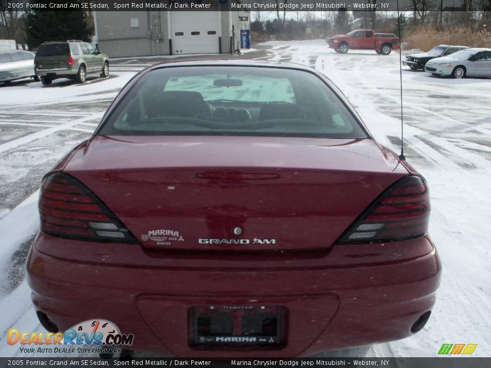 2005 Pontiac Grand Am SE Sedan Sport Red Metallic / Dark Pewter Photo #8