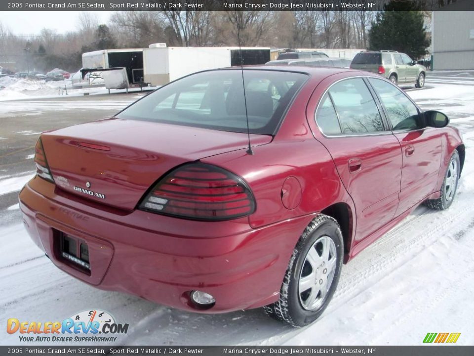2005 Pontiac Grand Am SE Sedan Sport Red Metallic / Dark Pewter Photo #9