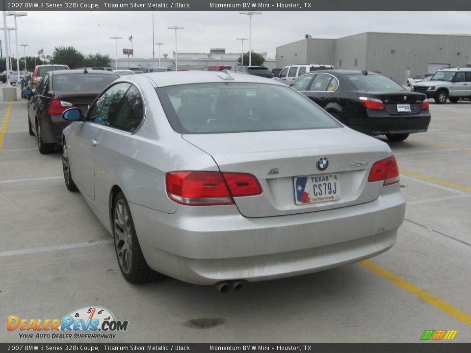 2007 BMW 3 Series 328i Coupe Titanium Silver Metallic / Black Photo #4